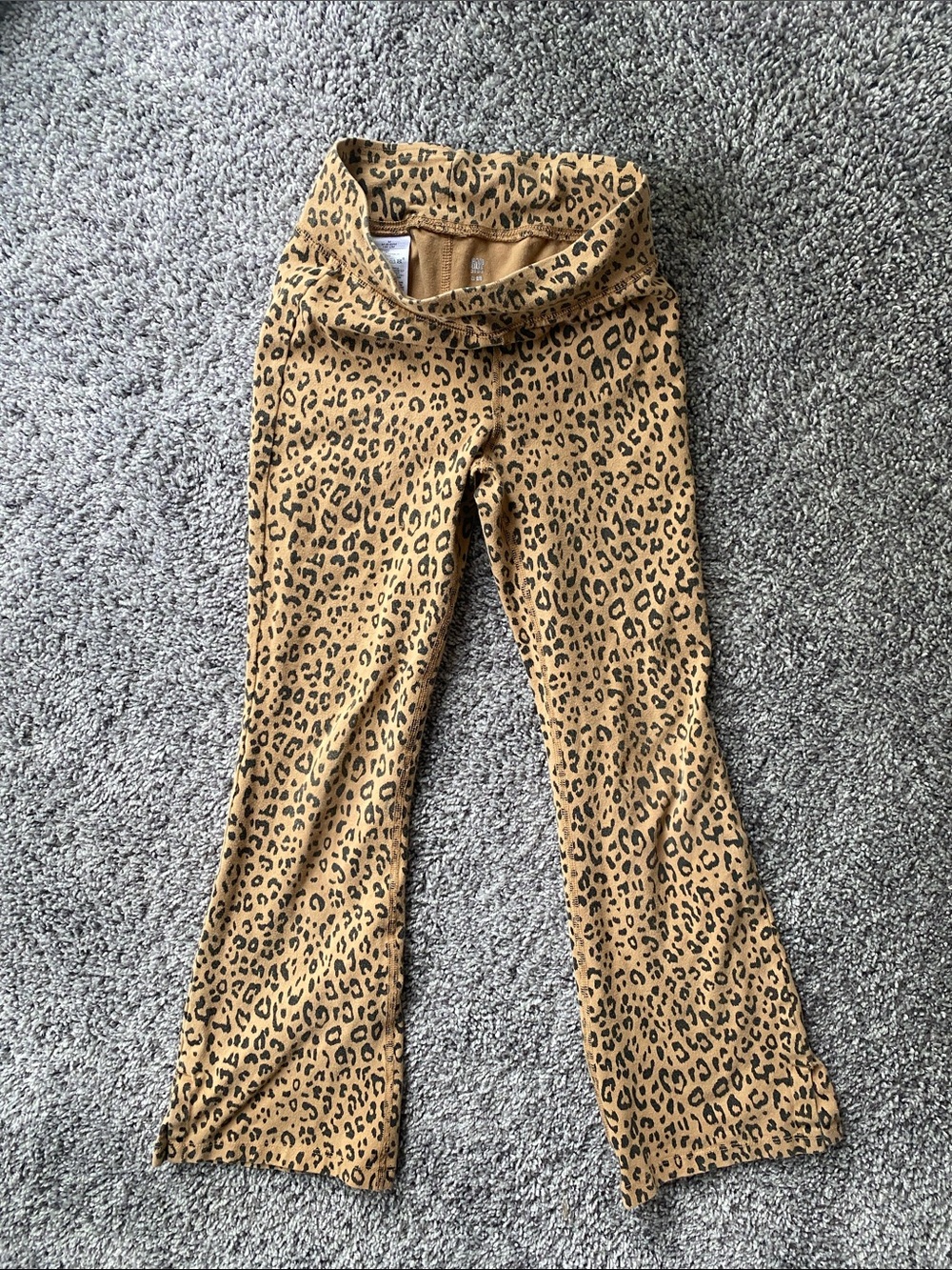 GAP Kids Leopard Print Flare Leggings - Tan